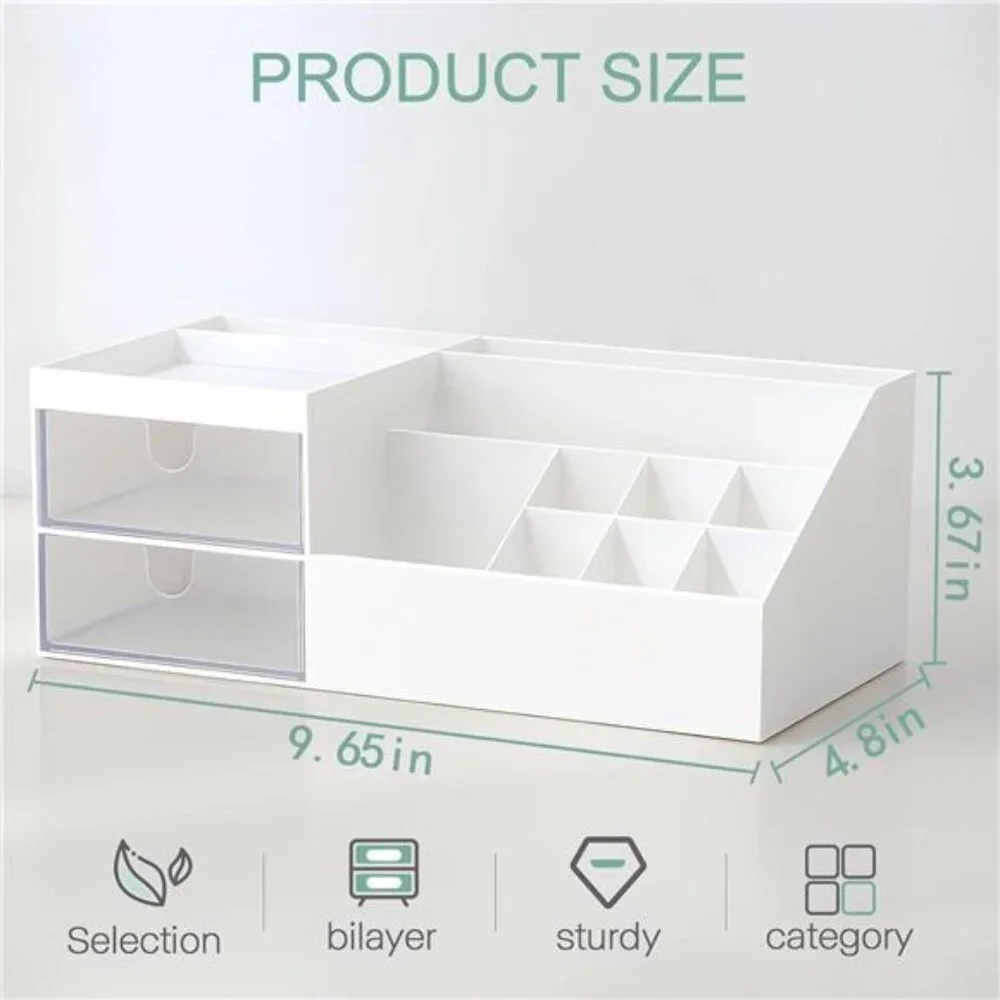 Multifunction Desk Organizer, Makeup Storage for Eyeshadows, Concealers, Powders